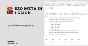 SEO META in 1 CLICK – Công cụ đọc hiểu SEO On-page trực diện